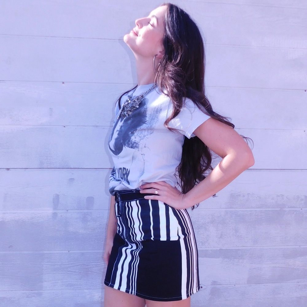Black White Women’s Skirt
